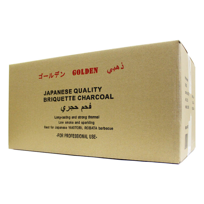 Golden Japanese Quality Briquette Charcoal, Back in Stock! - 1 x 10KG