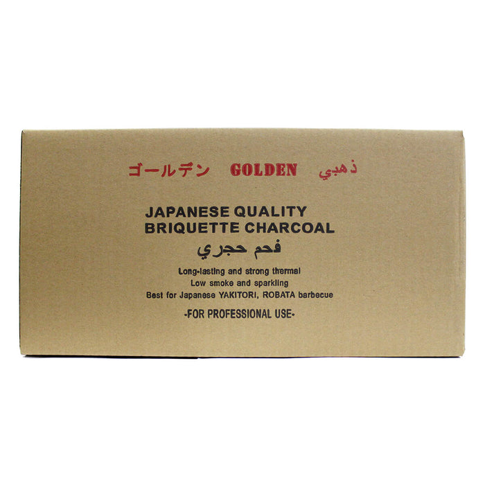 Golden Japanese Quality Briquette Charcoal, Back in Stock! - 1 x 10KG