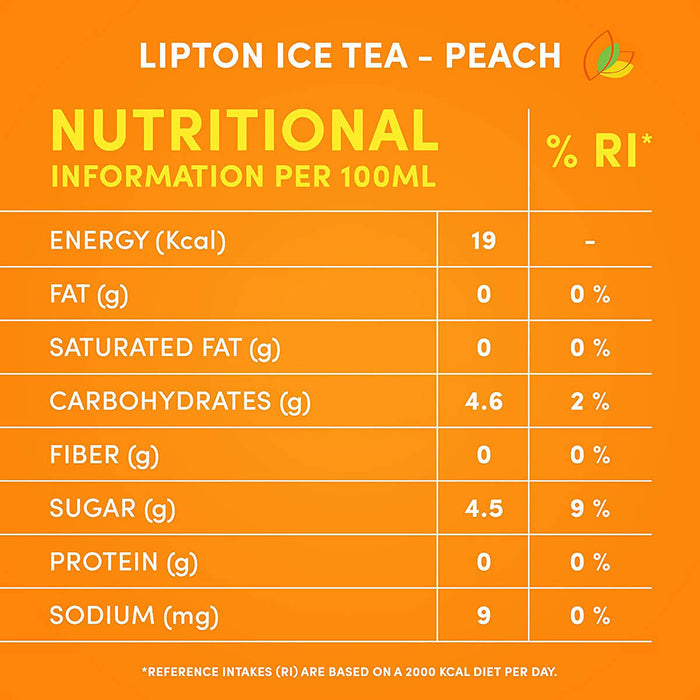 Lipton Peach Ice Tea Soft Drink - 24 X 230ML