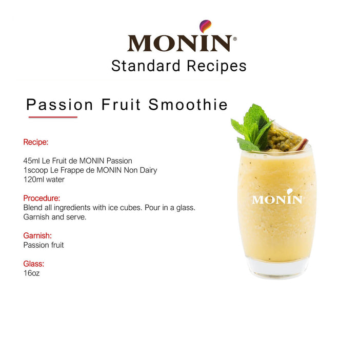 Monin Passion Fruit, Fruit Mix Puree - 1LTR
