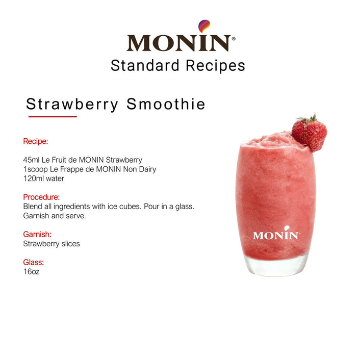 Monin Strawberry Fruit Mix Puree - 1LTR