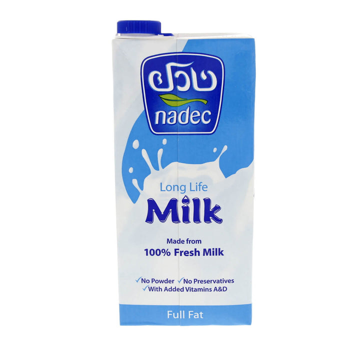 Nadec Full Cream, Long Life Milk - 12 X 1LTR