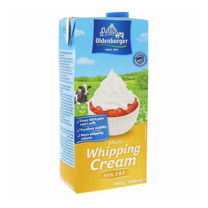 Oldenburger Shani Whipping Cream, 35% Fat - 1LTR