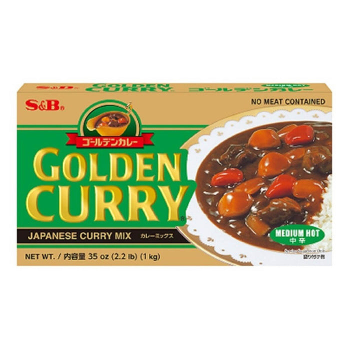 S&B Medium Hot Golden Curry Sauce, Large Pack, Japan - 1KG