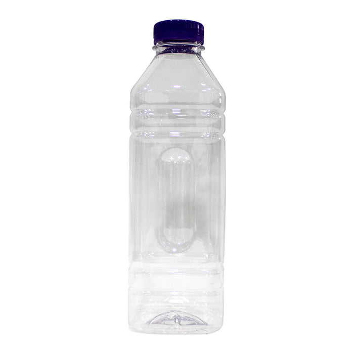 GGFT Plastic Bottle for Beverage with Lid for Juice, Square Shape, PET, 1 Litre - Pack of 20