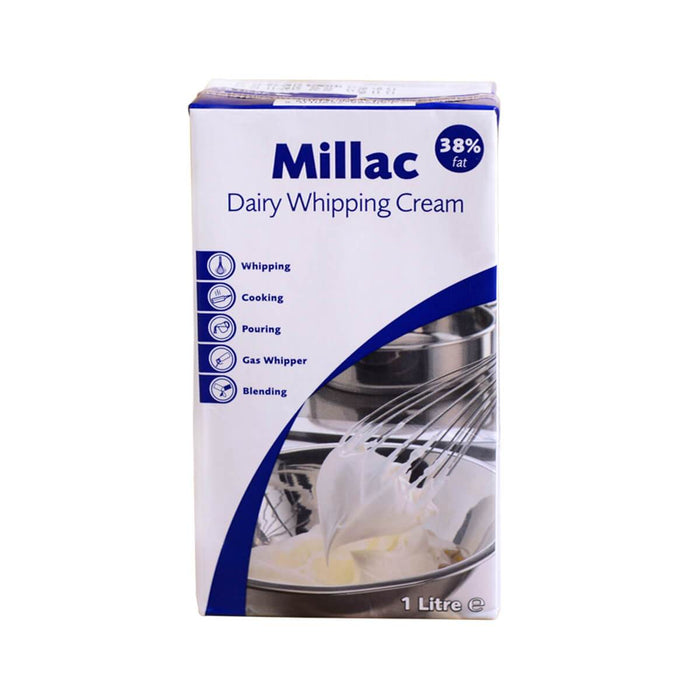 Millac 38% Dairy Whipping Cream - 1LTR