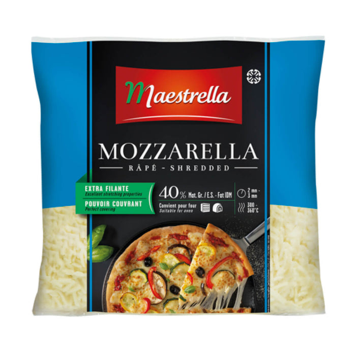Maestralla Mozzarella Cheese Shredded, France - 2KG