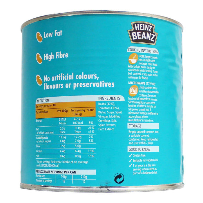 Heinz Baked Beans in Tomato Sauce - 2.62KG — additional view | Addtocart Dubai UAE
